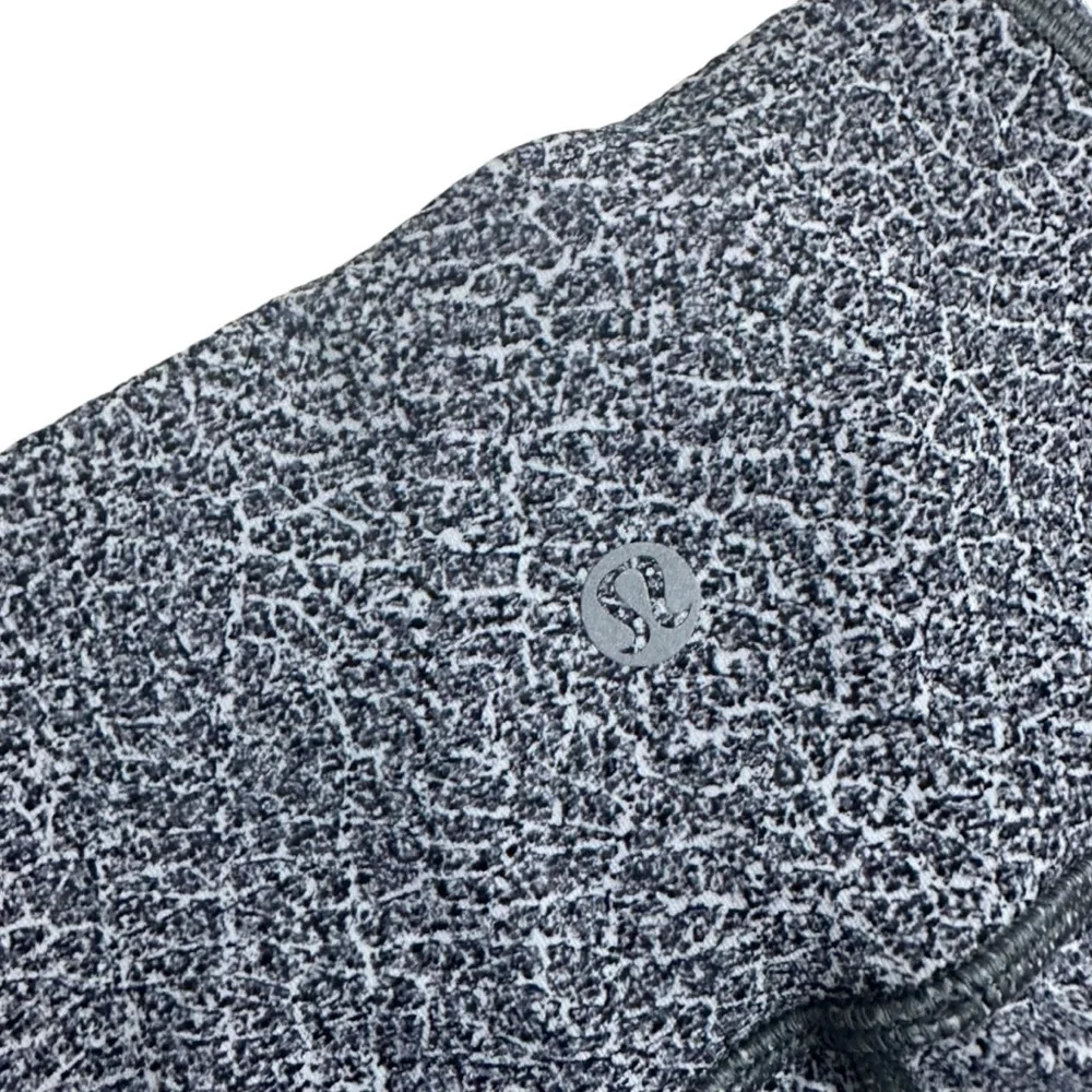 Lululemon Leggings Train Time Gray Black Mesh 7/8 Pant Gym Exercise Size 4 Small